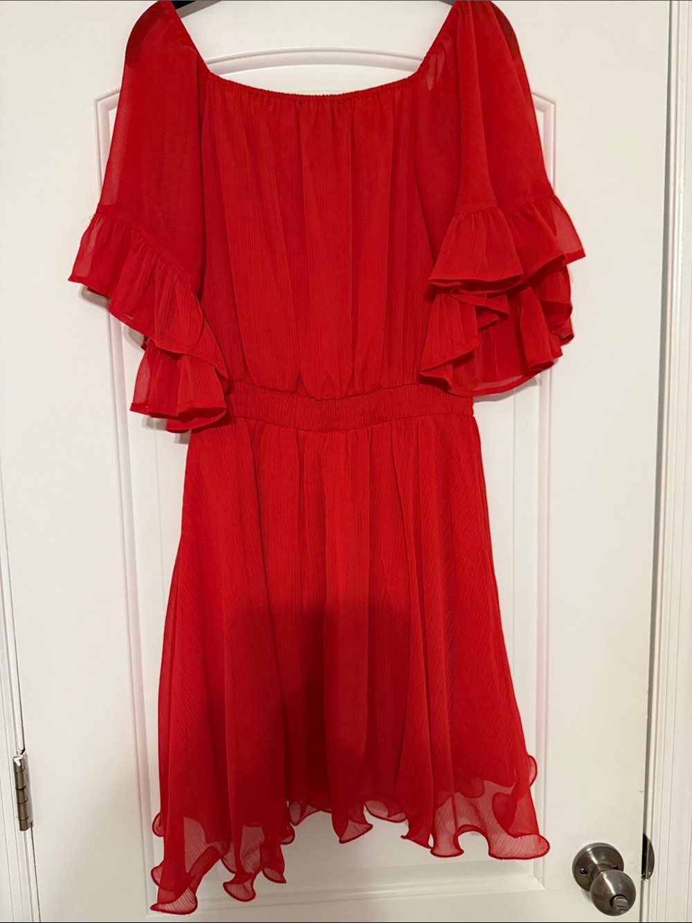 Endless Rose Red Ruffle Sleeve Mini Dress - Picture 3 of 5